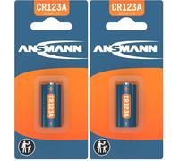 ANSMANN 5020012 Cr123A Pile a Bottone Batteria 3V Litio (Confezione da 2)