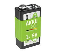 ANS MAXE 9-VOLT - Batteria NiMh maxE, blocco 9 V, 200 mAh, confezione da 1 pezzo
