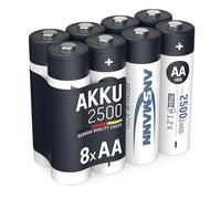 ANSMANN 8x Batterie ricaricabili stilo AA - 2500 mAh 1,2V NiMH - Pila a ricarica veloce - fino a 1000 cicli di ricarica eco-friendly