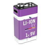 Ansmann Batteria agli ioni di litio 9V E-Block 1 pezzo - incluso cavo di ricarica