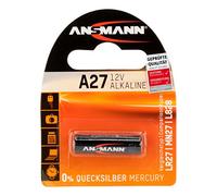 ANSMANN Batteria di Marca Alkaline A27 (12V) MN27, V27A per apertura porta garage, sistema di allarme, mini radio, grilletto per videocamera, dispositivi di misura, campana ecc.