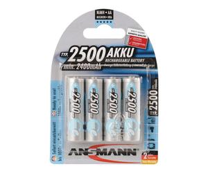 Ansmann Batteria maxE 1,2 V 2500 mAh R6-AA-Mignon HR6 4 Quantità:1