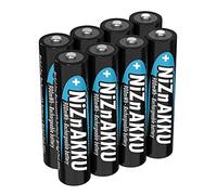 Ansmann - Batteria NiZN Micro HR03, 4 x 1,6 V, zinco nichelato ad alta tensione 8 batterie NiZn AAA Nero