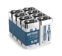 ANSMANN batterie alcaline a blocco da 9V di lunga durata 8 pezzi in stock