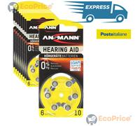 ANSMANN - BATTERIE PER APPARECCHI ACUSTICI, 10 (GIALLO, 120 PEZZI)