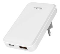 ANSMANN Caricabatterie USB, caricabatterie rapido con adattatore USB C e A, alimentatore piatto a 2 porte, alimentatore per iPhone 16/15/14/13/12/11 Pro Max, Samsung, Android