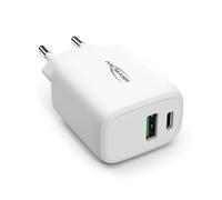ANS 1001-0111 - USB-C(-PD) charger, 18 W, 5 - 12 V, 3000 mA, 2 ports, white
