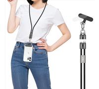 ANSMANN catena universale per cellulare - cavo USB-C da 120 cm con funzione di ricarica rapida, laccio a tracolla compatibile con USB-C e Lightning