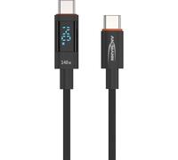Ansmann cavo di ricarica 120 cm USB tipo C per la ricarica rapida di smartphone, tablet, laptop, ecc. con potenza di uscita fino a 140 W/Cavo di alta qualità per l'ufficio, l'home office, il gamer