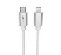 Ansmann Cavo USB C Lightning 120cm Bianco, Compatibile iPhone iPad