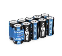 ANSMANN CR123A 3V Lithium Battery - Confezione da 10 batterie CR123A da 3 Volt e 1700 mAh/Perfette per fotocamere, sistemi di allarme, torce e molto altro - batteria usa e getta