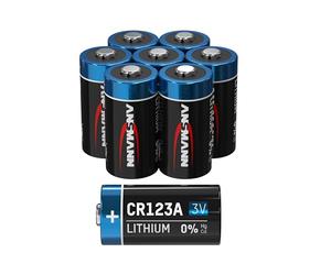ANSMANN CR123A 3V Lithium Battery - Confezione da 8 batterie CR123 adatte a telecamere, sistemi di allarme, torce e molto altro - batteria usa e getta da 1700 mAh - resistente al calore e al freddo