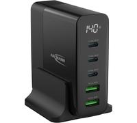 ANS 1001-0149 - Caricabatteria da tavolo DC5140PD, 140 W, 5-20 V, 5 A, 5 porte,