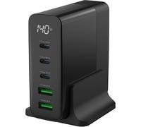 ANS 1001-0149 - Caricabatteria da tavolo DC5140PD, 140 W, 5-20 V, 5 A, 5 porte,
