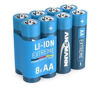 ANSMANN Extreme Lithium Batterie AA Mignon - un Pacco da 8 - 1,5V | LR6 - Alta capacità, estremamente leggera - potenza + 700% in piu di Alkaline5V 1X8 Bolla Mignon Aa Batteria, 700% More Power