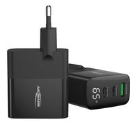 ANSMANN Caricatore USB a 3 porte con fino a 65 W/Power Delivery e Quick Charge 3.0 con controllo di ricarica intelligente/ideale per smartphone, tablet, ventilatore da tavolo, dispositivi LED, ecc.