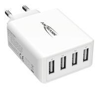 Ansmann HomeCharger HC430 Caricatore USB 30 W 4x USB-A Bianco Ambiente interno