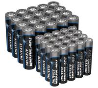 ANS AL40 MIX - Batterie alcaline assortite, confezione da 40 pezzi