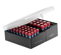 Scatola portabatterie ANSMANN per 56 batterie con 32 pezzi Micro AAA e 20 pezzi Mignon AA, scatola portabatterie, con supporto a parete, plastica