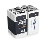 ANSMANN MaxE 8,4V E-Block Tipo 300mAh Batteria Ricaricabile NiMH (4x) 6F24