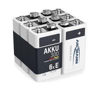 ANSMANN MaxE 8,4V E-Block Tipo 300mAh Batteria Ricaricabile NiMH (6x) 6F24