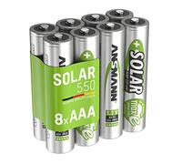 ANSMANN MaxE Solar Micro AAA Tipo 550mAh Batteria Ricaricabile ad Alta Capacità 8x Micro AAA HR03