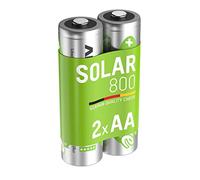 ANS SOLAR 2X800 - Batteria solare, NiMh, AA (Mignon), 800 mAh, pacco da 2