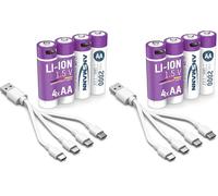 Ansmann Mignon AA 2000 Typ USB-C 4er Blister (1800 (Confezione da 2)