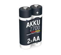 ANSMANN Mignon AA Tipo 2700mAh Batteria Ricaricabile ad Alta Capacita 2x Mignon AA NiMH HR6