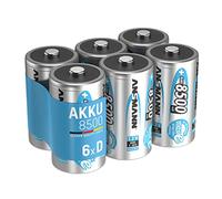 ANSMANN Mono D Akku MaxE Tipo 8500mAh Batteria Ricaricabile ad Alta Capacita 6x Mono D HR20