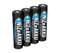 ANS NIZN 4XAAA - Batteria NiZN, AAA (micro), 550 mAh, confezione da 4