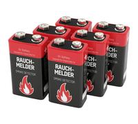 ANSMANN RAUCHMELDERBATTERIE BATTERIA DA 9 V ALCALINA/MANGANESE 6 PZ MODELLISMO