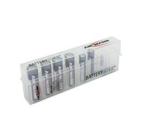 ANSMANN Scatola per 8 batterie - 8 x Micro AAA 24x Stilo AA CR 123A CR2 Card SD - Organizer plastica rigida portatile con coperchio semi trasparente