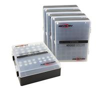 ANSMANN Scatola per batterie AAA Micro, AA Mignon & 9 V Block batterie e batterie - Pratica scatola per la protezione e il trasporto per 48 batterie - Scatola per batterie e batteria per la