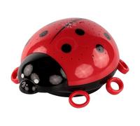 ANSMANN Luce LED coccinella con proiettore - Lampada notturna per bambini con cambio colori proiezione cielo stellato - Lucina bimbi Sensore Touch