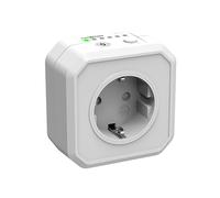 ANSMANN Timer Socket AES1 - Presa a risparmio energetico commutabile con conto alla rovescia per termoventilatore, ferro da stiro, lavatrice ecc. (selezionabile tramite interruttore) - Bianco