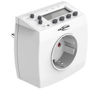 ANSMANN Timer, timer settimanale AES5, display LCD, 3680 W, timer digitale con 8 tempi di commutazione, funzione casuale, timer estivo