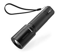 ANSMANN Torcia - Estremamente luminoso con 1500 lumen CREE LED, 240m gamma, zoom ottico, IP54 polvere e protezione dagli spruzzi, 3 funzioni - Handlamp compreso 6x batterie AA e cinturino da polso