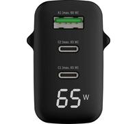 ANSMANN Caricatore USB a 3 porte con fino a 65 W/Power Delivery e Quick Charge 3.0 con controllo di ricarica intelligente/ideale per smartphone, tablet, ventilatore da tavolo, dispositivi LED, ecc.