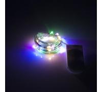 anso 12 confezioni da 10/20 LED a batteria, micro filo di riso in rame, luci a LED decorative per feste (multicolore, 10 LED)
