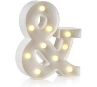 anso Lampada a LED con lettere dell'alfabeto e numeri, decorazione per casa, festa di compleanno, evento, luce notturna, 22 cm (&)