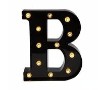 anso LED nero lettera luce 26 inglese notte luce grande luce luminosa casa festa di compleanno (B)