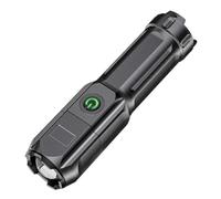 anso Torcia elettrica ricaricabile a LED Zoomable Tactical Police Super Bright Handheld Light (nero)