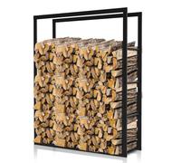 Ansobea 100x80x25cm Scaffale per legna da ardere Legnaia Scaffalatura per legna da ardere per interni ed esterni Supporto Scaffale in metallo Rack di Legna da Ardere per Camino Caminetto Stufa