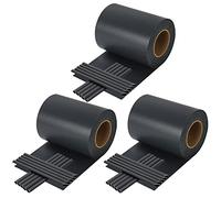 Ansobea 50 m x 19 cm, strisce di protezione per la privacy in PVC, per tappetini a doppia asta, 3 rotoli, 40 clip di fissaggio, strisce di protezione per la privacy, per il giardino, colore antracite