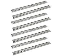 Ansobea Guide per cassetti 400 mm, guide a sfera con portata di 45 kg, estraibili completi, guide telescopiche, dimensioni complete 800 mm, 4 paia (8 pezzi)