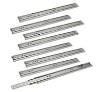 Ansobea Guide per cassetti 450 mm, guide a sfera con portata di 45 kg, estensioni complete, guide telescopiche, dimensioni complete 900 mm, 4 paia (8 pezzi)