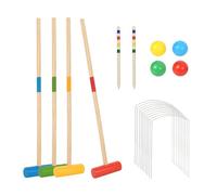 Ansobea Krocket Game, Set di Croquet da 2-4 Giocatori, Gioco da Croquet Bambini Adulti, Giochi di Legno per Esterni, Famiglia e Giardino