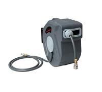 Ansobea Tubo per aria compressa, 20 m, avvolgitubo automatico, avvolgitubo ad aria compressa, attacco rapido 1/4", montaggio a parete per compressore officina