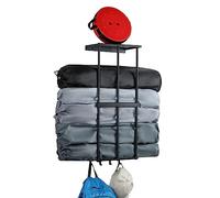 Ansonation Sedia da campeggio da parete per garage, sedia da campeggio in metallo, ombrellone da parete, organizer con 4 ganci per organizzazione